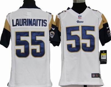 Nike Jersey White Game youths St. Louis Rams 55 James Laurinaitis